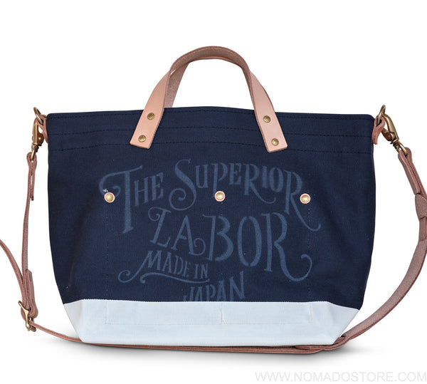 The Superior Labor Engineer Bag Petite Natural/Bluegrey Paint - NOMADO Store